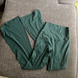 Aerie Green Flare Yoga Pants